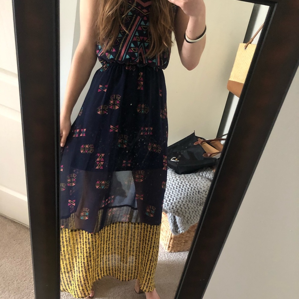 Xhilaration Junior’s Thin Strap Open Back Maxi